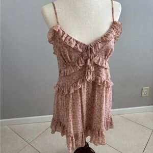 Forever 21 Blush Pink Ruffle Mini Dress